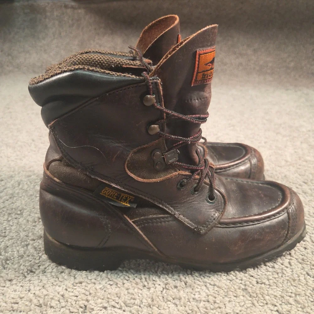 Irish Setter Boot Mens 8 Brown Leather Red Wing Moc Toe GORE-TEX Thinsulate Hike